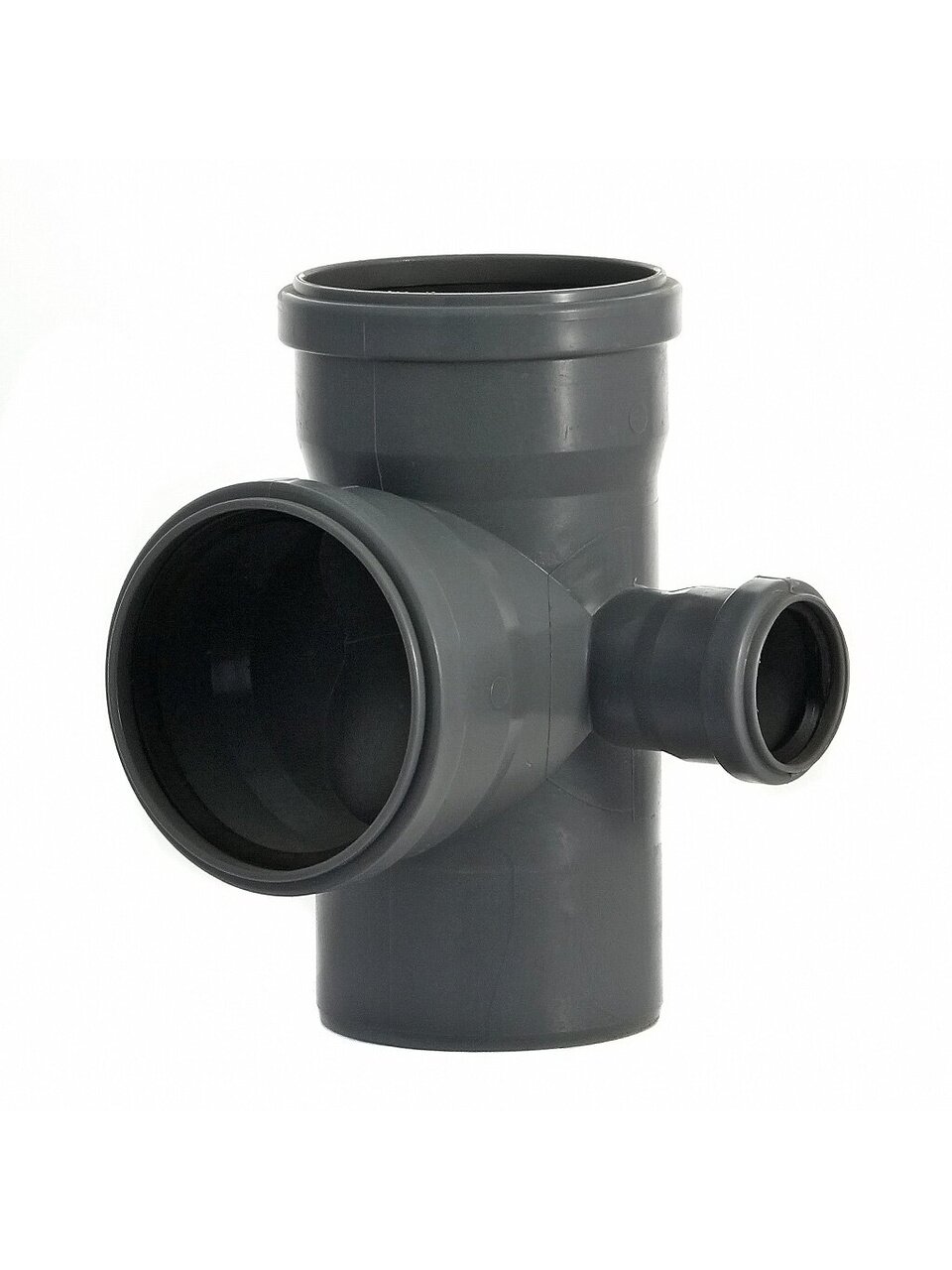 Крестовина канализационная двухплоскостная, 110х110х50 мм, 90 °, правая, Мультимирпласт, КР ВК 110/110/50/90 ПР