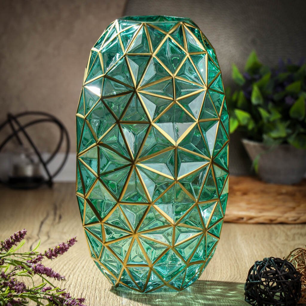 Ваза стекло, настольная, 30 см, Y6-6347 ваза керамика настольная 24х13 см вейв y6 10022