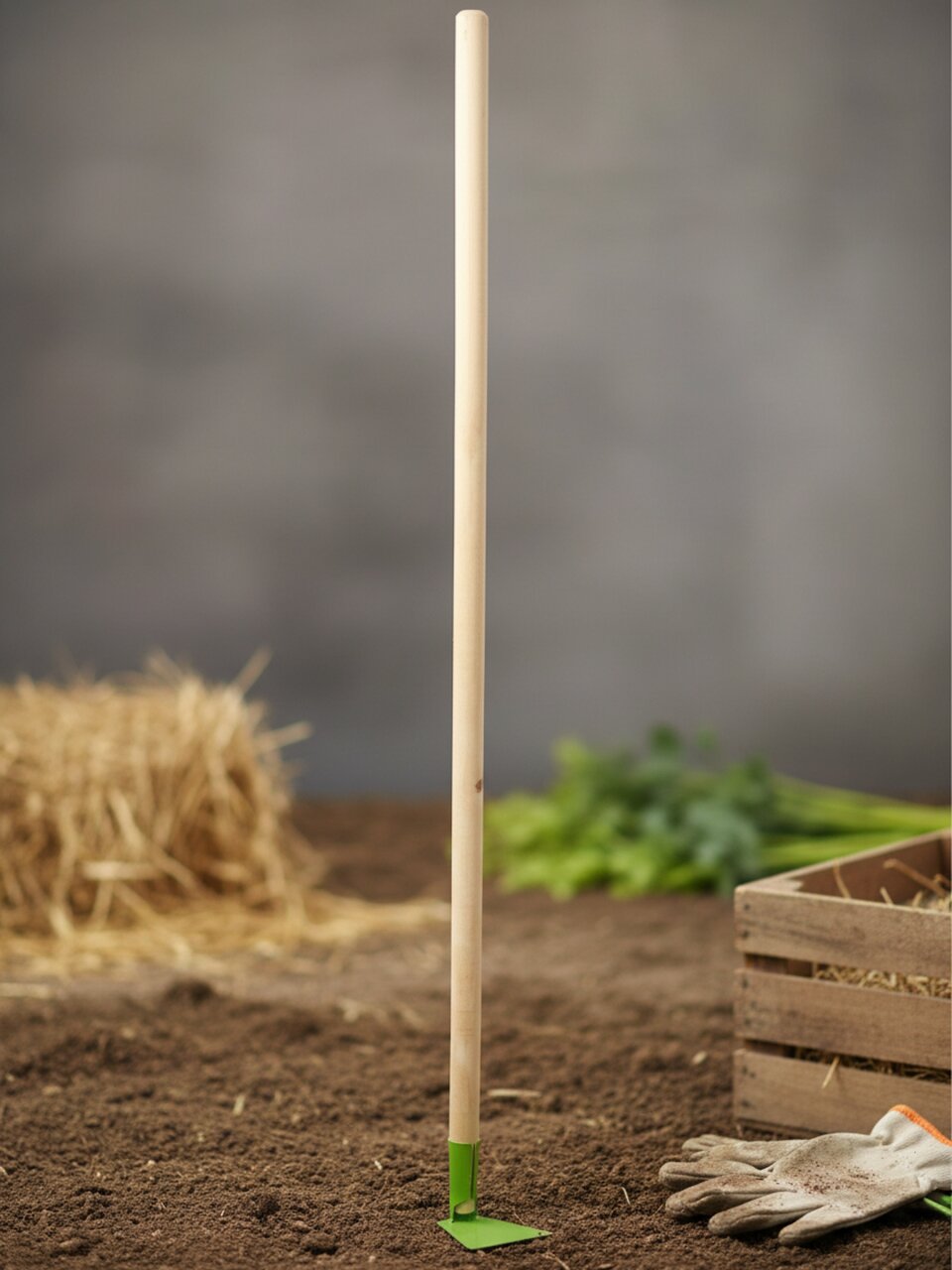 Мотыга сталь, 100 мм, черенок деревянный, прямая, 1200 мм, HouseLoft, М100КЛ02