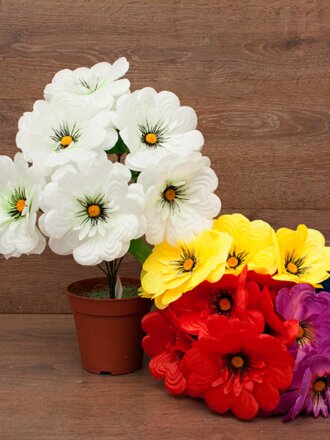 Цветок искусственный декоративный пасхальный, Георгин, 40 см, в ассортименте, FY068