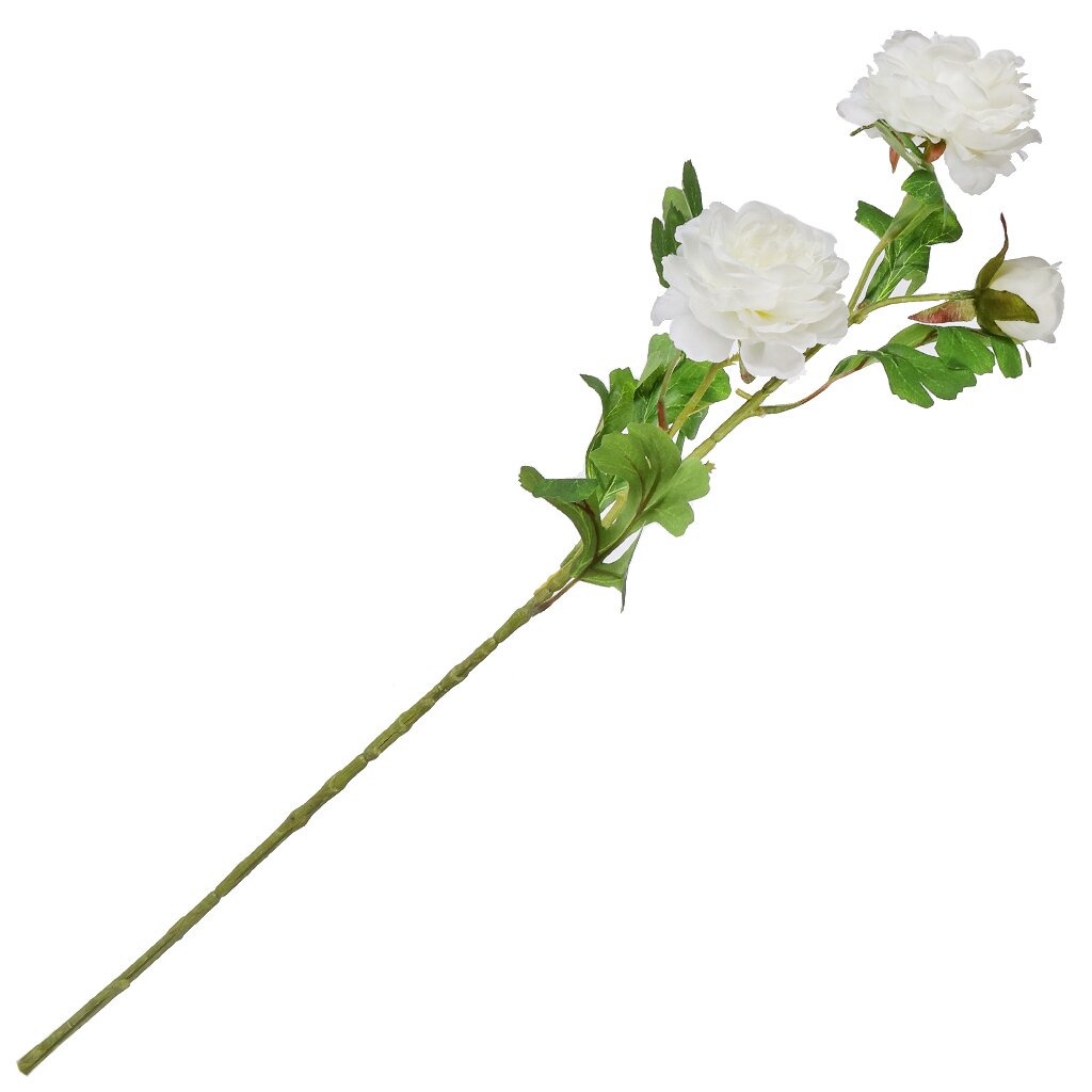 Цветок искусственный декоративный Пион, 64 см, белый, Y4-7937 цветок искусственный декоративный пион 61 см фуксия y4 7957