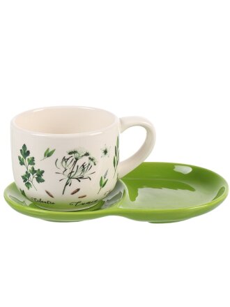 Чайная пара керамика, 2 предмета, на 1 персону, 500 мл, Dolomite, Душистые травы, 23х15х10.5 см, L2520953, подарочная упаковка