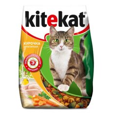 Корм для животных Kitekat, 350 г, для взрослых кошек, сухой, аппетитная курочка, пакет, 10132063