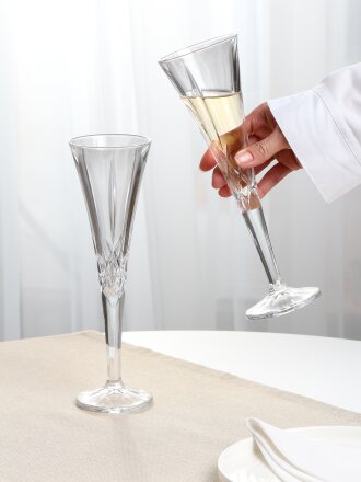 Бокал для шампанского, 160 мл, хрустальное стекло, 2 шт, Bohemia, Brixton, БПХ1110