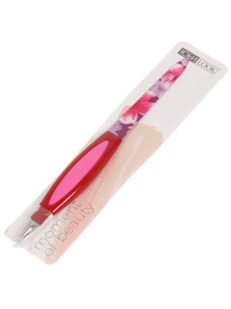 Пилка для ногтей, сталь, пластик, резина, 16 см, 2-х сторонняя 180/180 грит, с триммером, в ассортименте, ЮниLook