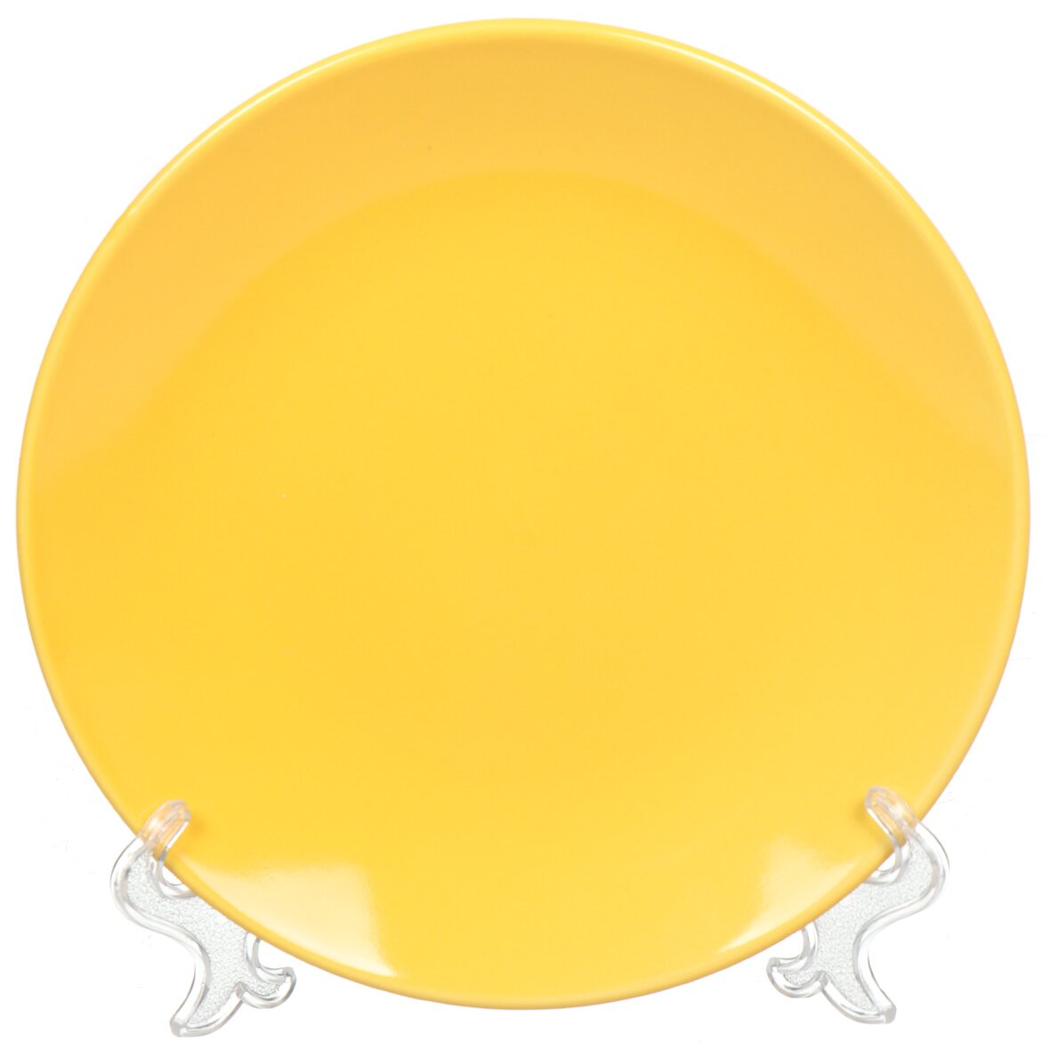Тарелка обеденная, керамика, 20 см, круглая, Палитра, FP8yl, желтая
