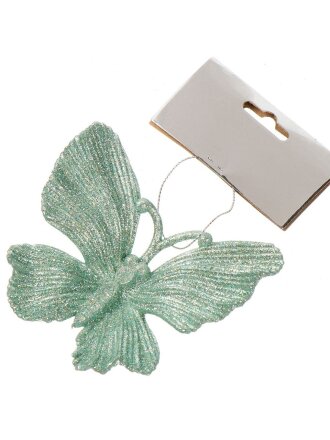 Елочное украшение Бабочка, мятное, 10.5х10 см, SYYKLB- 1923150