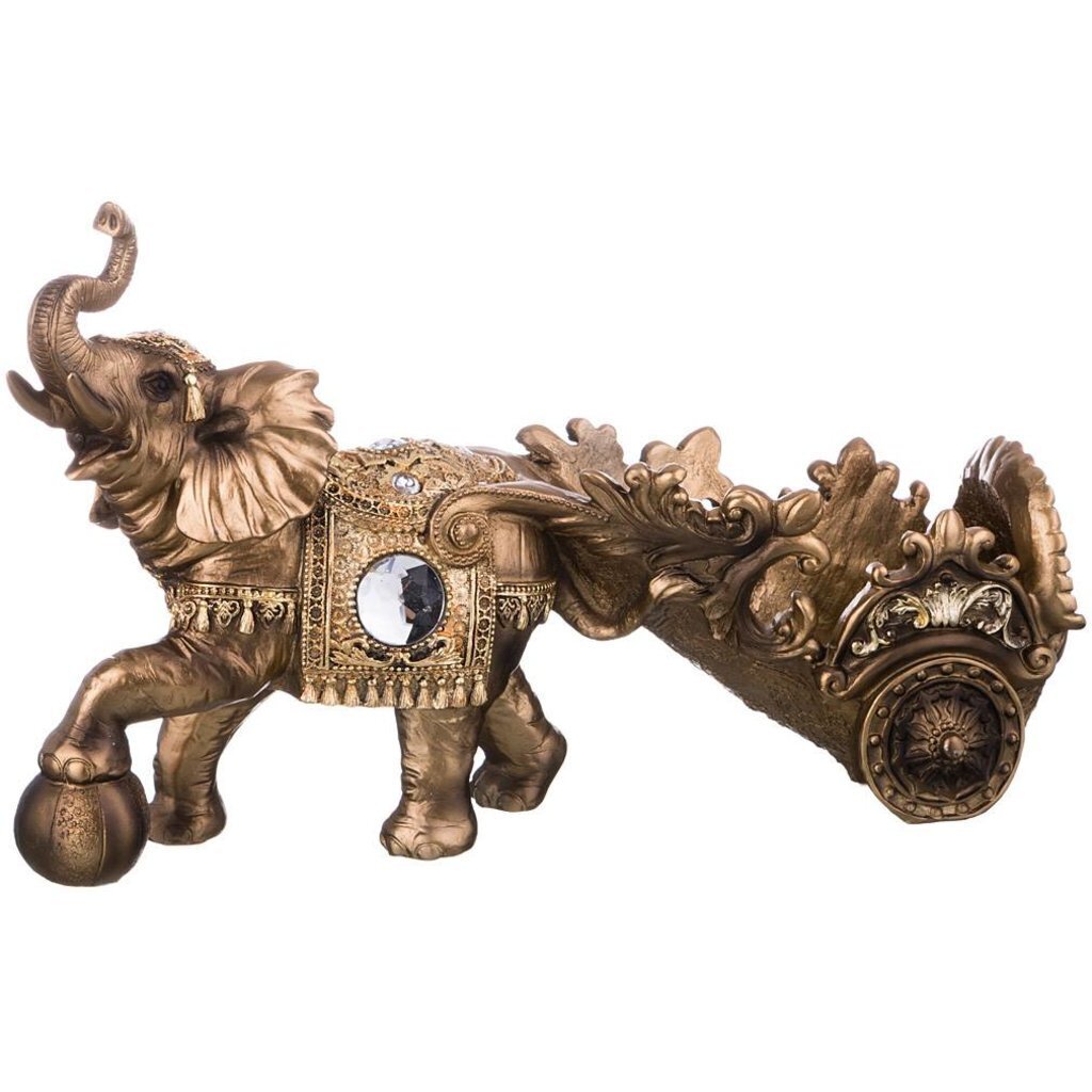 Подставка под бутылку &amp;quot;слон&amp;quot; 40х14х24 см. серия &amp;quot;махараджи&amp;quot;, 146-751