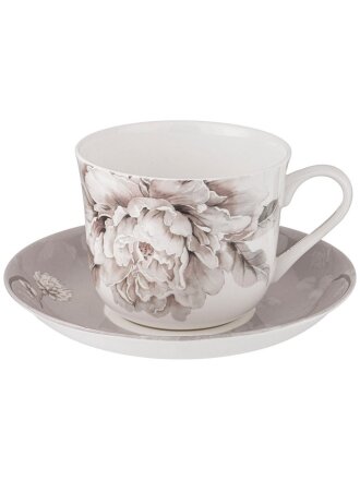 Чайная пара фарфор, 2 предмета, на 1 персону, 500 мл, Lefard, White Flower, 415-2118