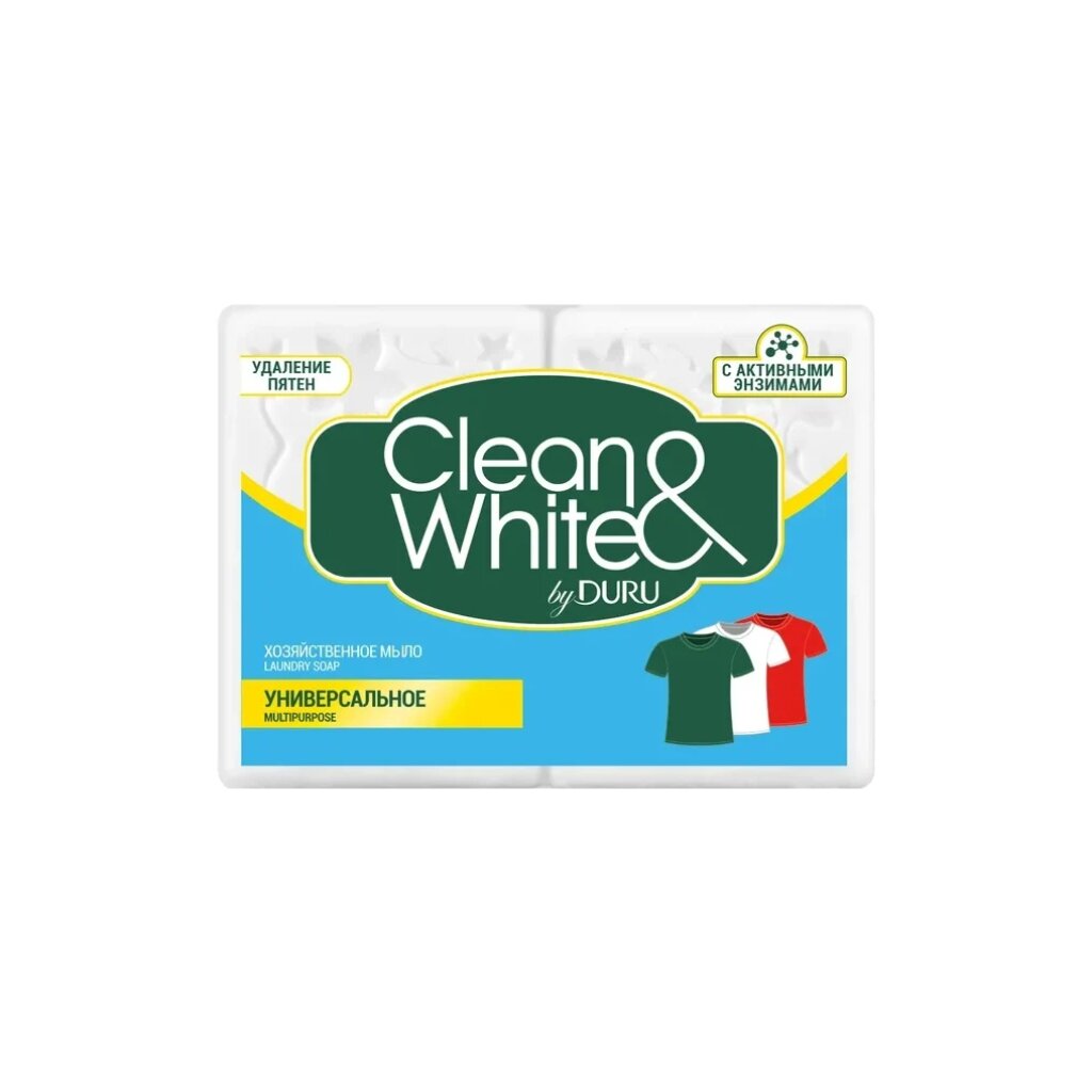 Мыло хозяйственное Duru, Clean&White, 4 шт, 120 г мыло хозяйственное 65% меридиан 350 г гост
