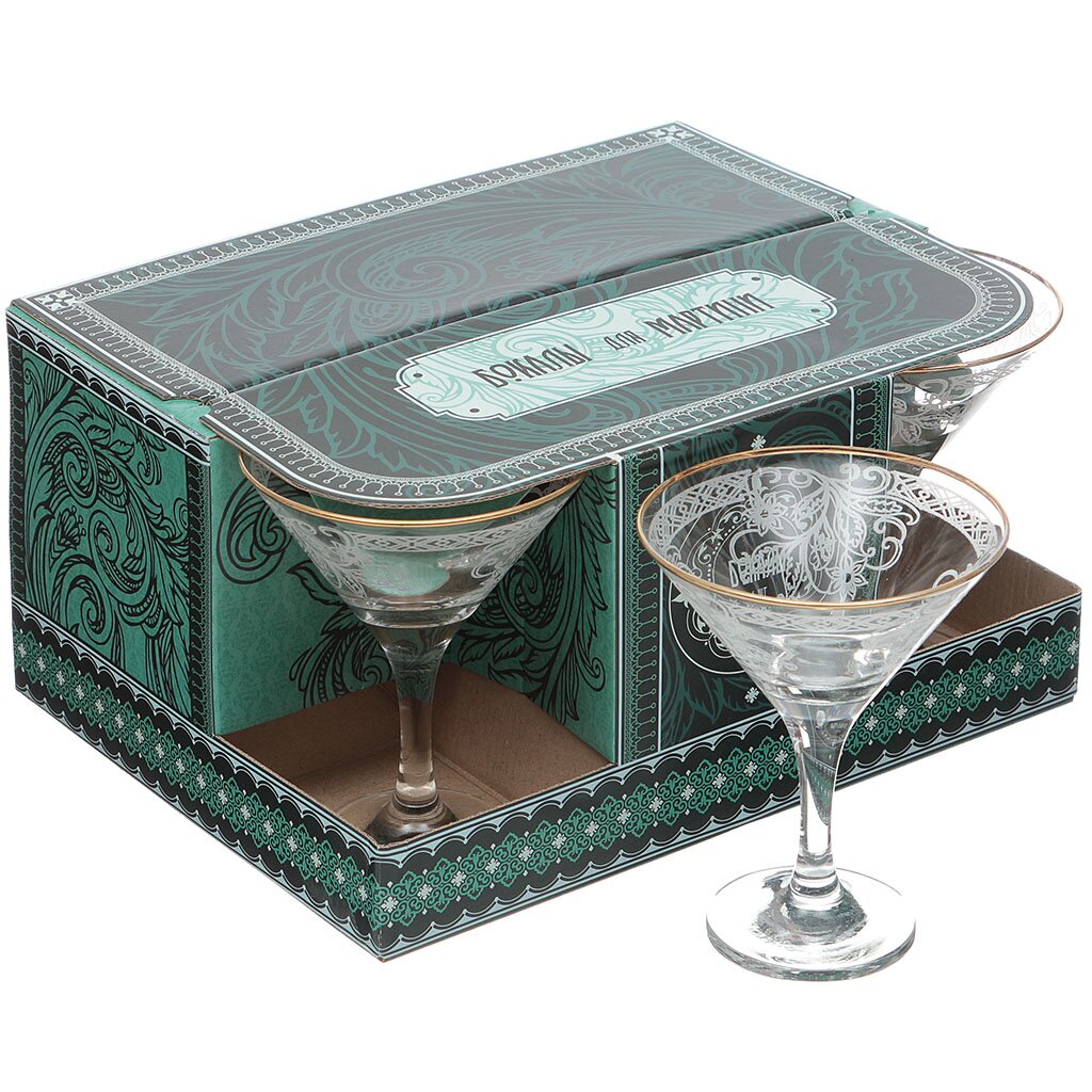 Бокал для мартини Декостек Акация 1715-ГЗ, 6 шт, 170 мл