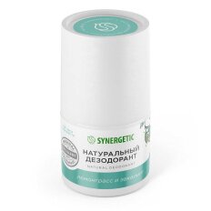 Дезодорант Synergetic, Лемонграсс-эвкалипт, ролик, 50 мл