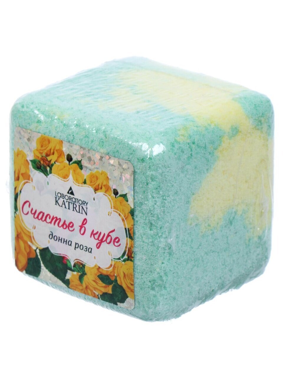 Бомбочки для ванны Счастье в кубе Донна роза, 130 г