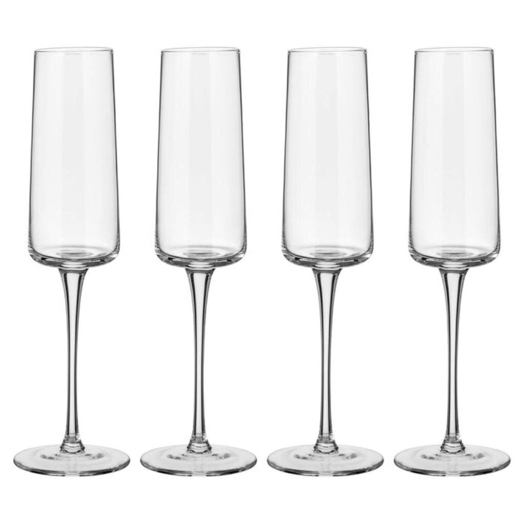Бокал для шампанского, 210 мл, стекло, 4 шт, Billibarri, Lalin, 900-142 gloria бокалы для шампанского 2 шт