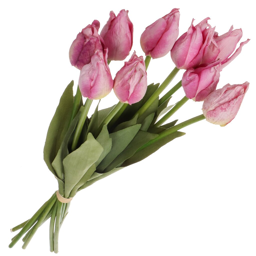 Цветок искусственный декоративный Тюльпаны, 45 см, фиолетовый, Y6-10411 ок искусственный декоративный лаванда в кашпо 17х7 см фиолетовый y6 10381