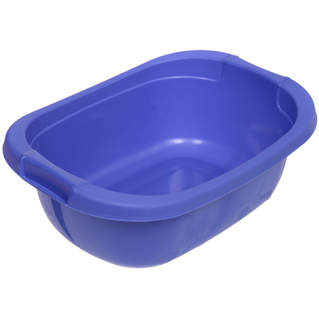 Таз пластик, 15 л, прямоугольный, с ручкой, лазурно-синий, Berossi, АС 18339000 контейнер пищевой пластик 0 5 1 1 6 2 3 л 4 шт прямоугольный мультипласт пастель умничка mpu8232