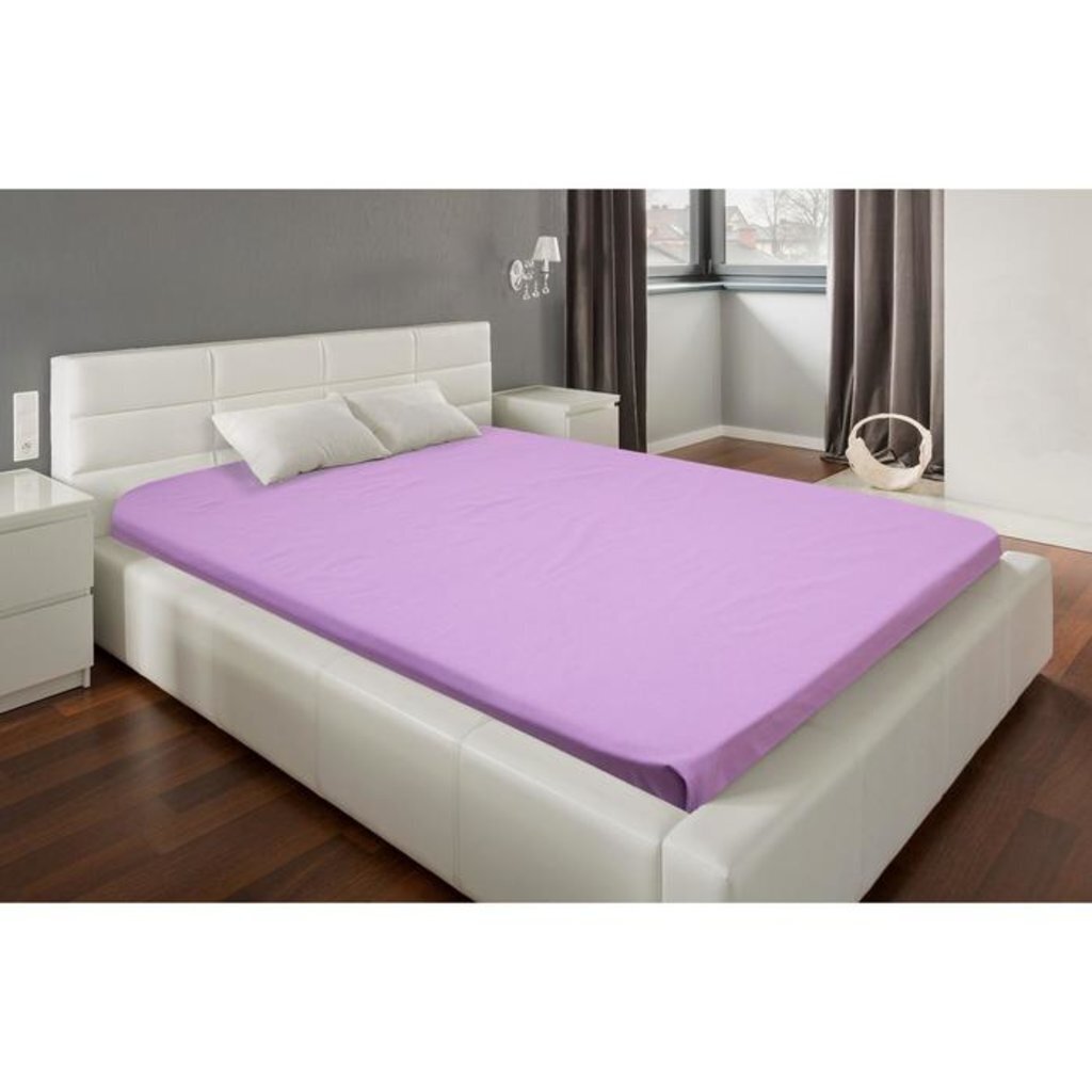 Простыня на резинке &amp;quot;Этель&amp;quot; 140х200х25см, &amp;quot;Лавандовое поле&amp;quot;, Фиолетовый, Поплин, 100%хлопок, 5290401