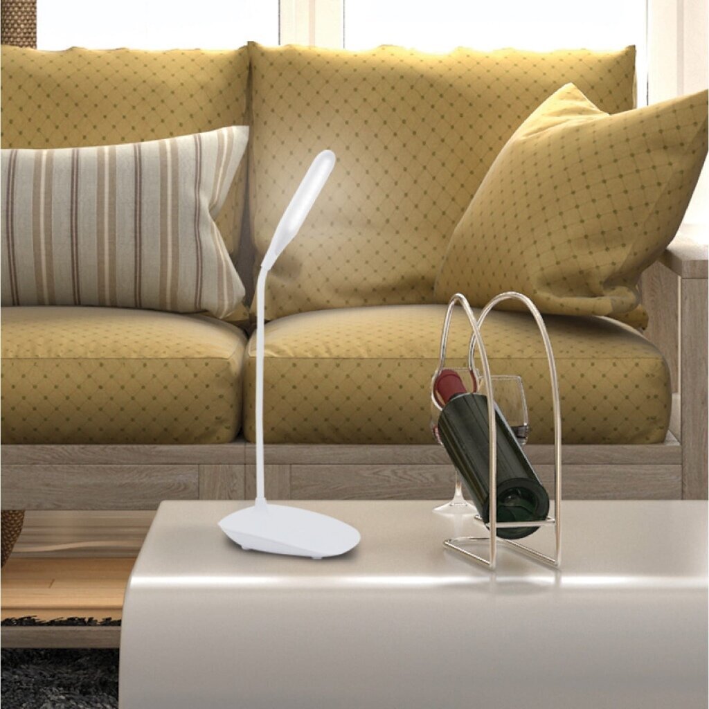 Светильник настольный 3 ступени, заряжаемый, 4 Вт, белый, Rexant, Click, 609-002, на основании