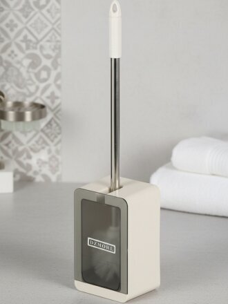 Ерш для туалета напольный, 11.5х9х52.5 см прозрачная вставка, пластик, в ассортименте, Y4-11244