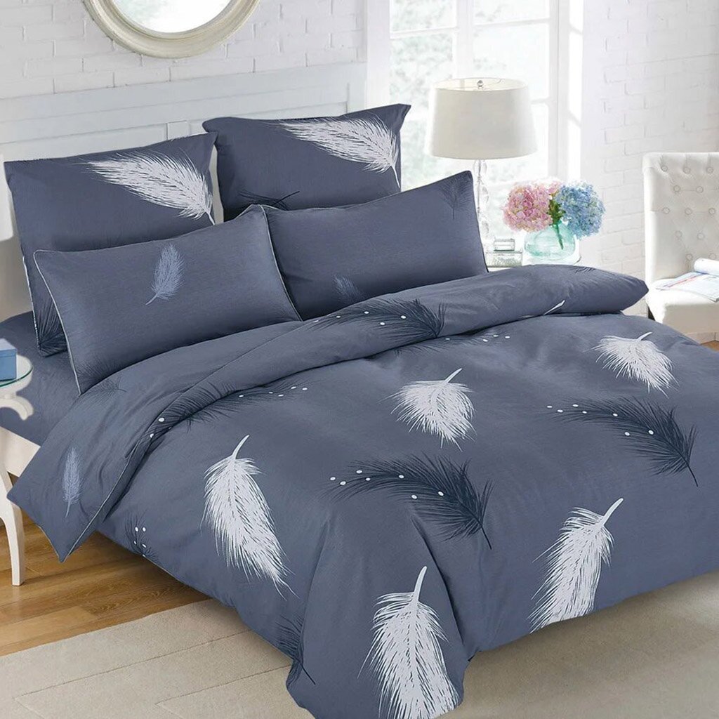 Постельное белье Cleo евро сатин (простыня 220х240 см, 2 наволочки 50х70 см, 2 наволочки 70х70 см, пододеяльник 200х220 см) 31/452-SL