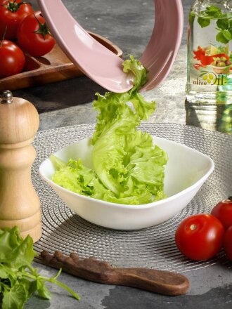 Салатник стеклокерамика, квадратный, 14х5 см, 0.4 л, Белый Квадро, Daniks, FFW-65/NFPW65T