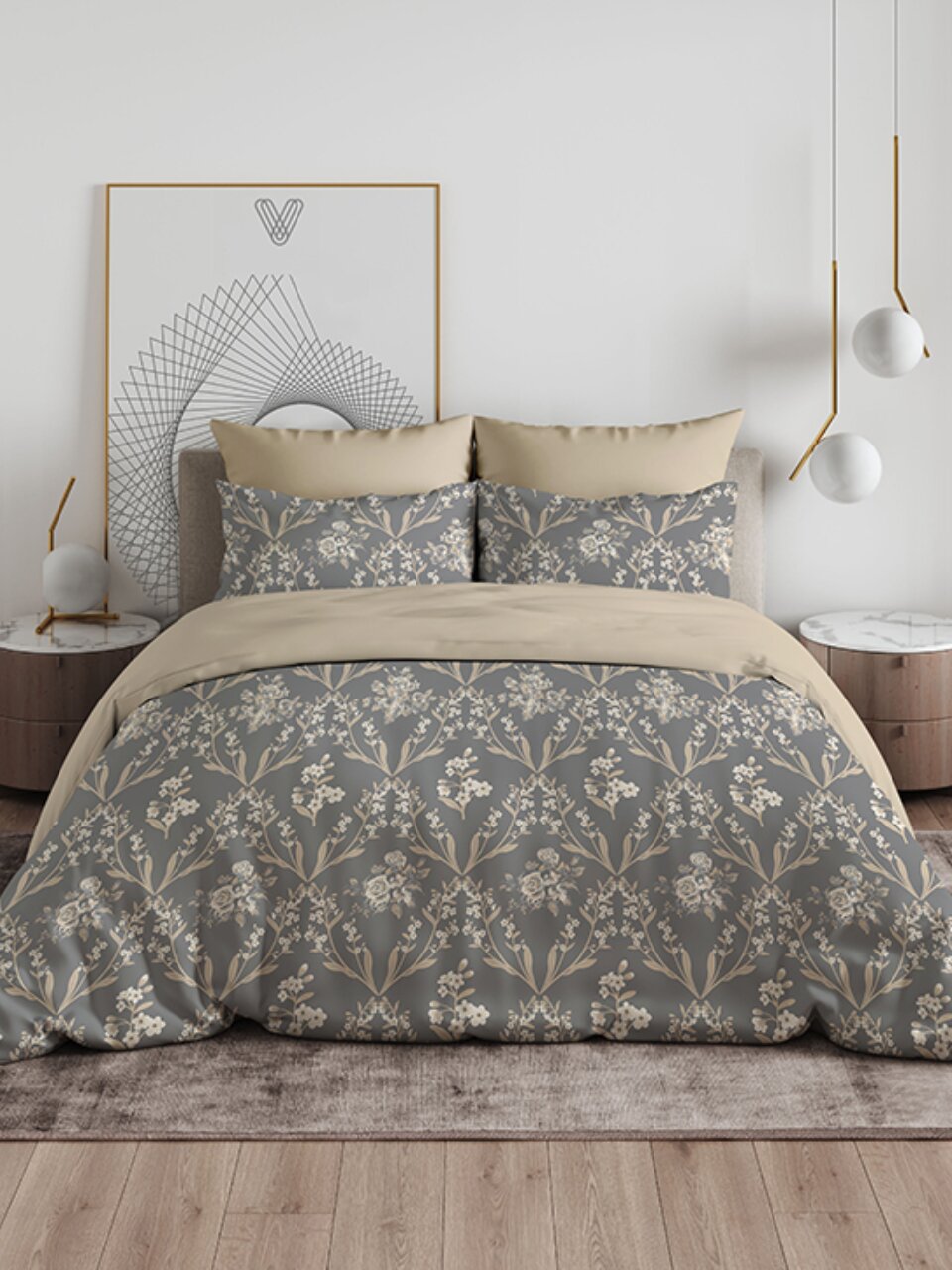 Постельное белье евро, с европростыней, простыня 216х240 см, 2 наволочки 50х70 см, пододеяльник 200х215 см, PLEXUS, полисатин, А012