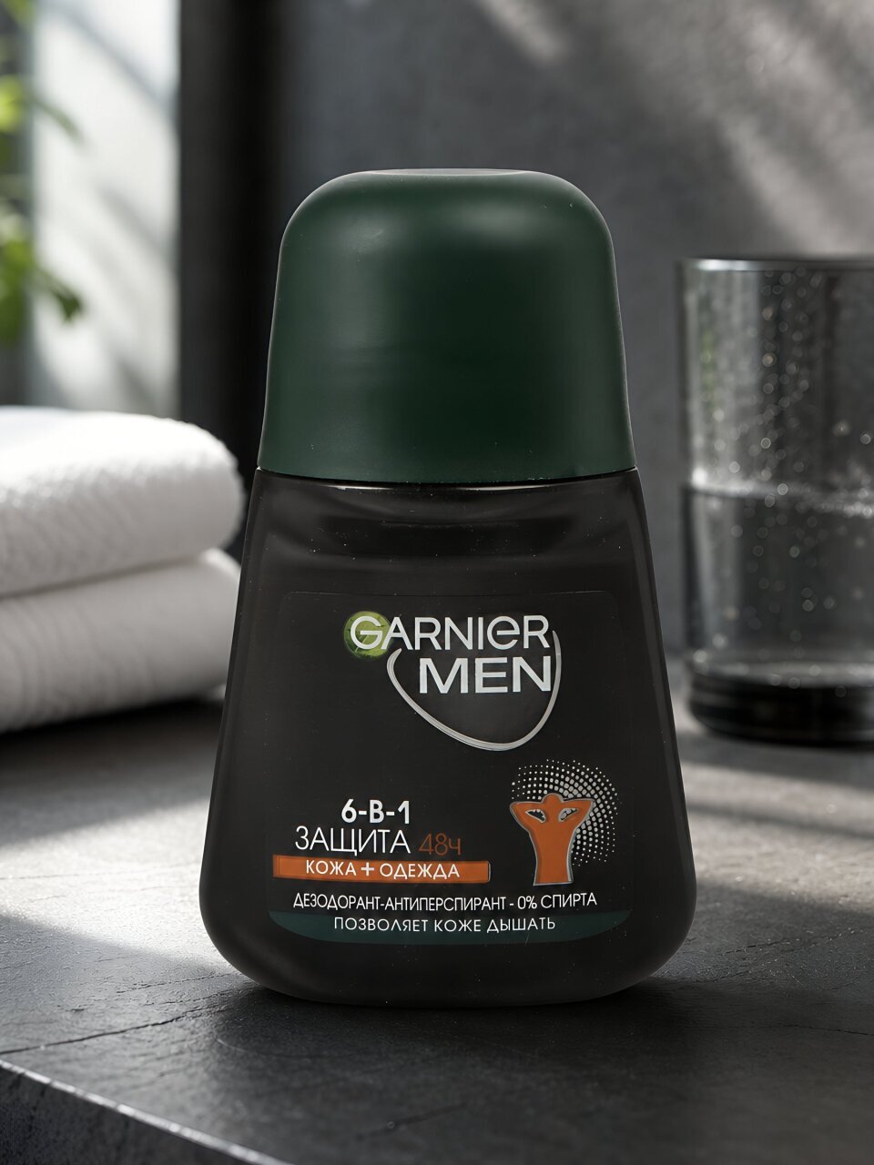 Дезодорант Garnier, Очищающая Моринга, для мужчин, ролик, 50 мл