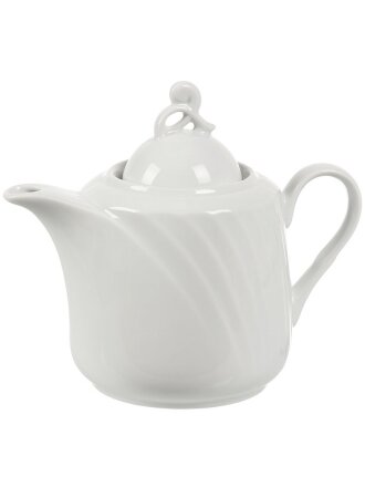 Чайник заварочный фарфор, 1 л, Добрушский фарфоровый завод, Голубка, Белье, 6С0109Ф34