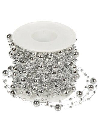 Бусы новогодние 1500 см, серебро, Капли росы, Y4-9348