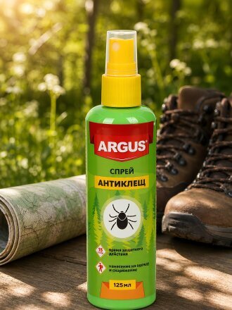 Репеллент от клещей, спрей, Argus, Антиклещ, 125 мл, А-12