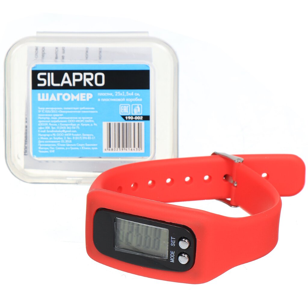 Шагомер SilaPro 190-002, 25х1.5х4 см