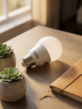 Лампа светодиодная E27, 12 Вт, 230 В, шар, 6500 К, холодный белый свет, General Lighting Systems, GLDEN-G45F, G45F, 641117