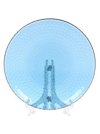 Тарелка обеденная, стекло, 25 см, круглая, Идиллия Лондон Топаз 2, Luminarc, Q1313, синяя