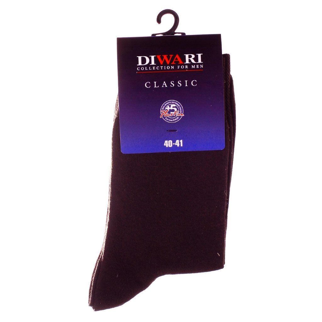 Носки для мужчин, хлопок, Diwari, Classic, 000, темно-коричневые, р. 25, 5С-08 СП