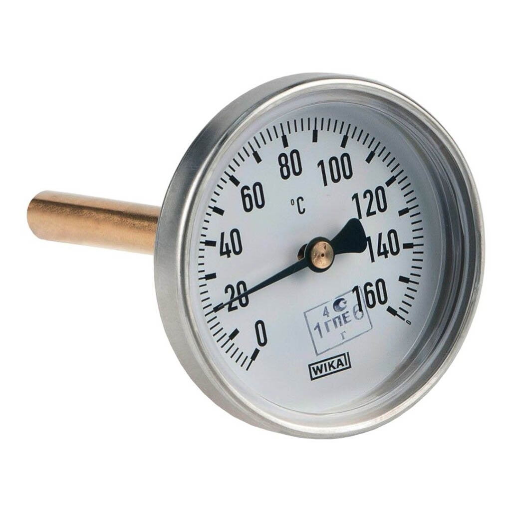 Термометр осевой металл, стекло