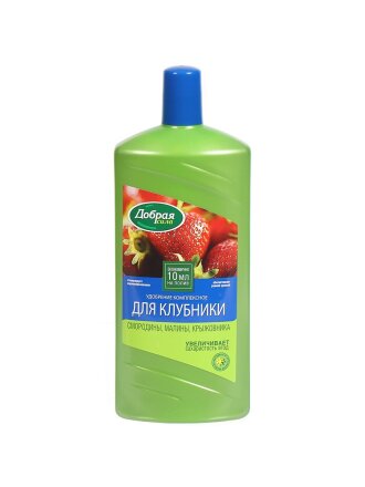 Удобрение для клубники, канистра, органоминеральное, жидкость, 1 л, Добрая сила