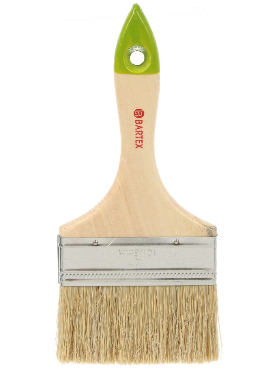 Кисть плоская, Bartex, Стандарт, 100 мм, 4 '', рукоятка дерево, 1117140