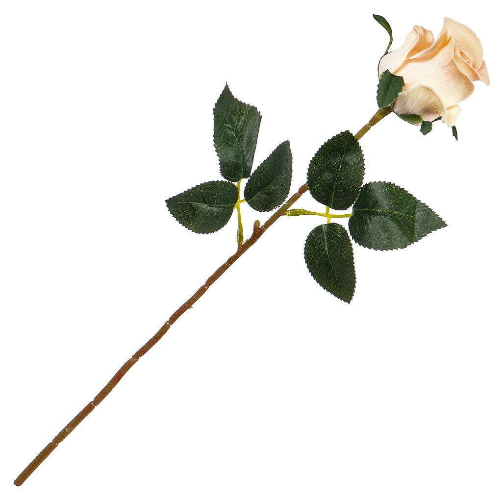 Цветок искусственный Роза, 42 см, шампань, Y4-6944