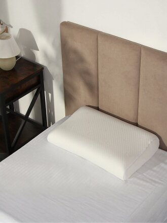 Подушка ортопедическая, 40 х 60 см, пенополиуретан, Memory foam, чехол 100% полиэстер, с эффектом памяти, упругая, ИвШвейСтандарт, ПМФ-64пм