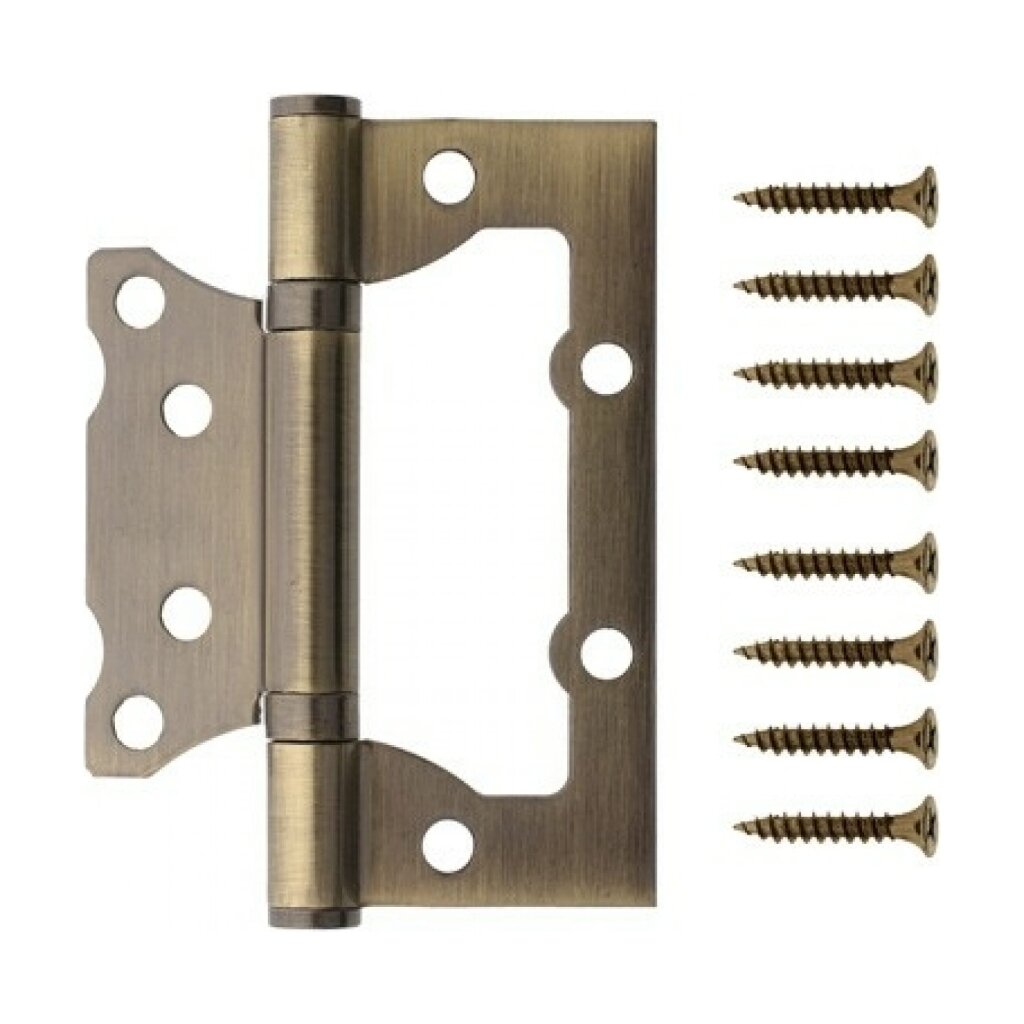 Петля накладная для деревянных дверей, Code Deco, 100x75x2.5 мм, универсальная, B2-AB, 29170, 2 шт, 2 подшипника, бронза катушка подшипниковая helios nami 2000f 3 подшипника 5 2 1