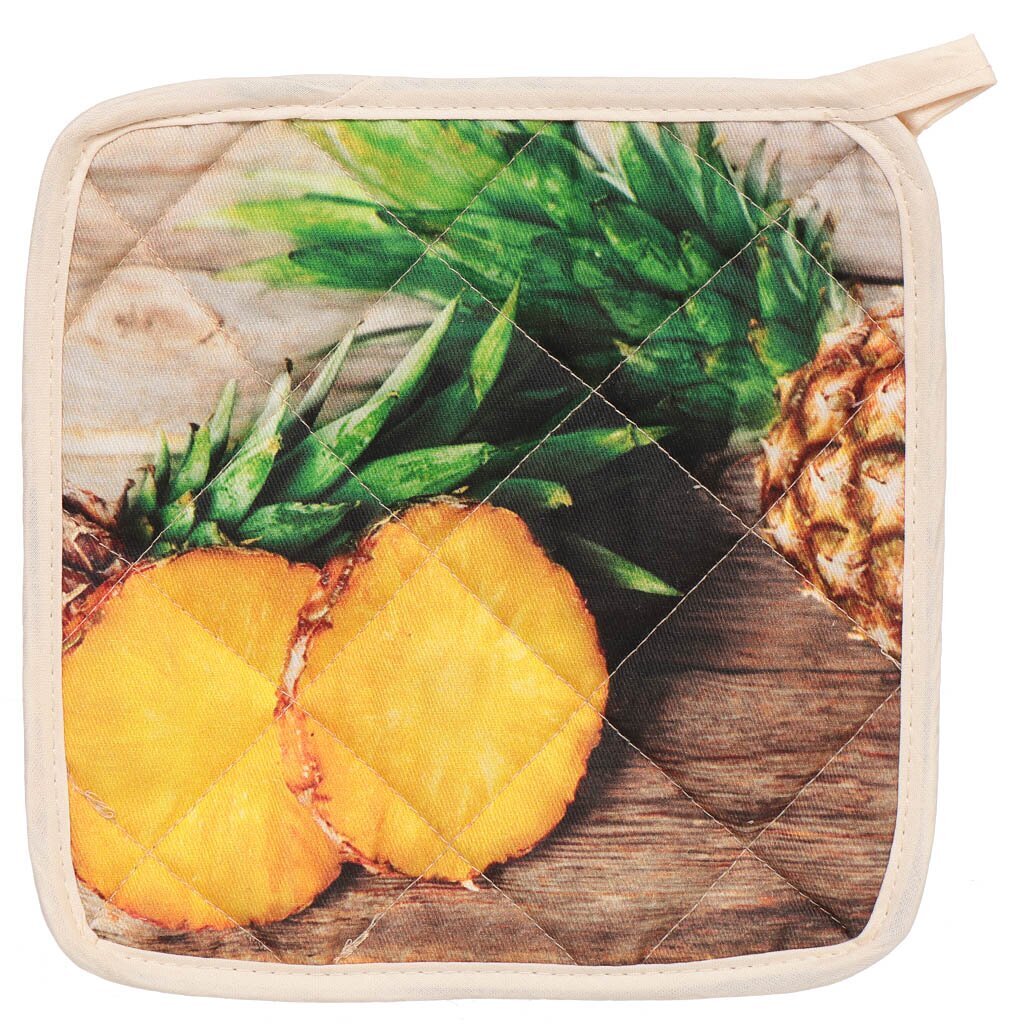 Прихватка, 20х20 см, Текстильная лавка Ананас 2202/2