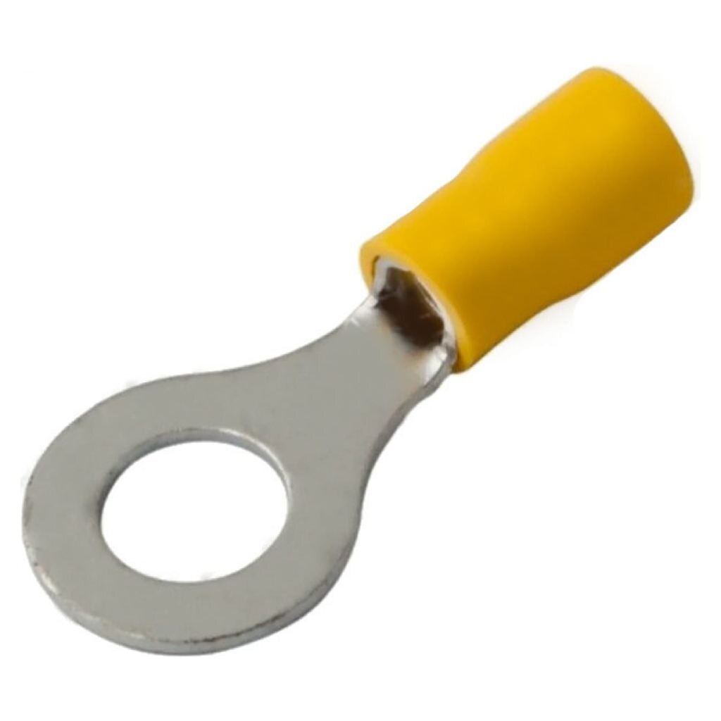 Наконечник НКи 6.0-8/НКи5,5-8, латунь, желтый, кольцевой, изолированный, 8.4 мм, 4-6 мм², Rexant, 08-0054 кольцевой наконечник rexant