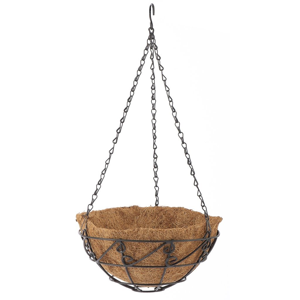 Кашпо подвесное с орнаментом, с кокосовой корзиной, диаметр 25 см, Palisad, 69003