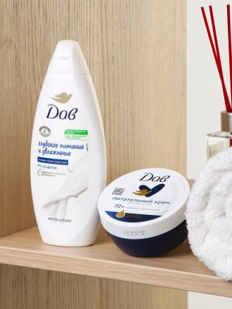 крем-гель для душа, крем для лица и тела