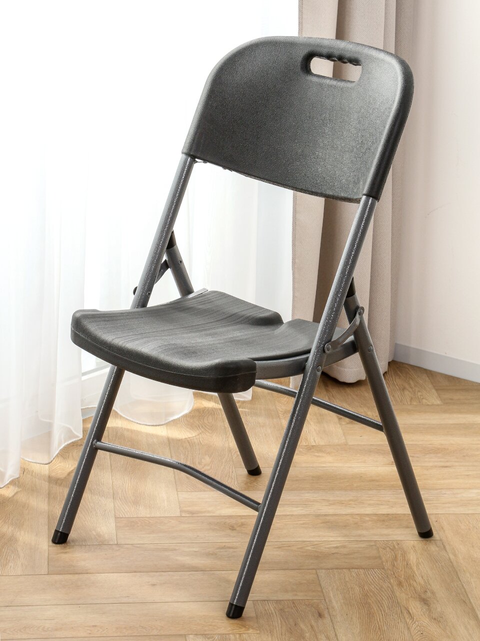 Стул садовый Марьяна, 52х46х84 см, металл, пластик, черный, C010216