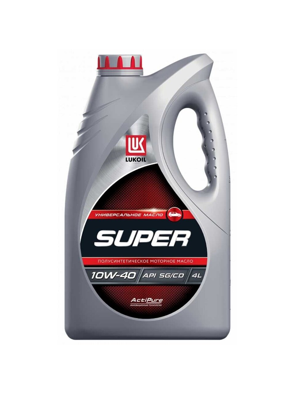 Масло моторное полусинтетическое, 10W40, Лукойл, Супер SG/CD, 4 л, 19192