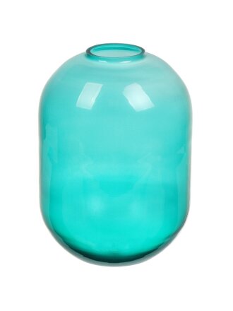 Ваза стекло, настольная, Evis, Бирюзовый Люстр Вольга-2, 27 1180 1891, бирюзовая