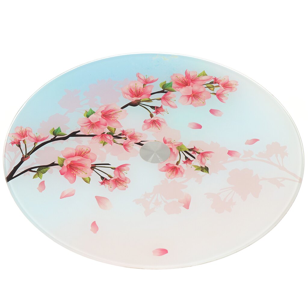 Блюдо стекло, круглое, 28 см, вращающееся, Сакура, 105-802 блюдо для подачи флора фламинго 31 см