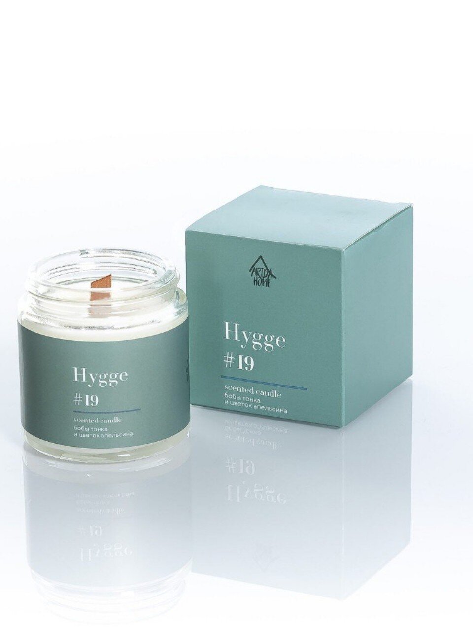 Свеча ароматизированная, 6.8х6.4 см, в стакане, Arida Home, Бобы тонка и цветок апельсина, АР100-633