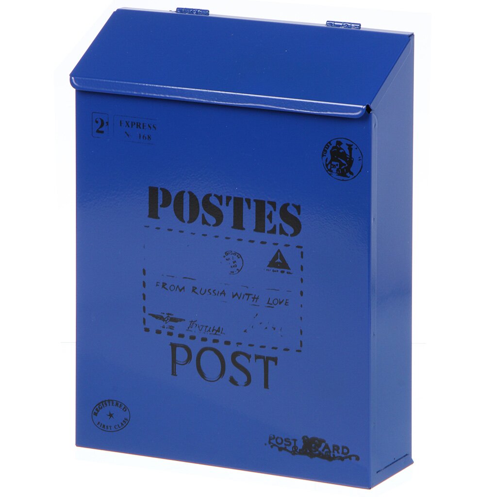 Ящик почтовый с замком, синий, Аллюр, №3010, 15390 ящик почтовый с замком металлический замок герб